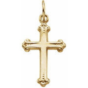 14K Yellow Cross Pendant