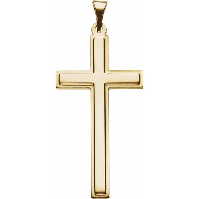 14K Yellow Cross Pendant