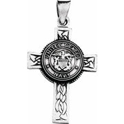 Sterling Silver U.S. Navy Cross 24' Necklace