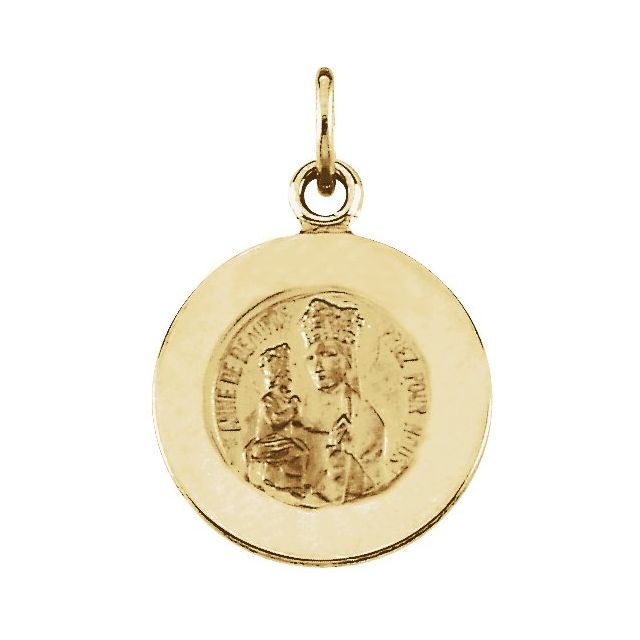 14K Yellow 12 mm Round St. Anne de Beau Pre Medal
