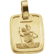18K Yellow 13x10 mm St. Christopher Medal