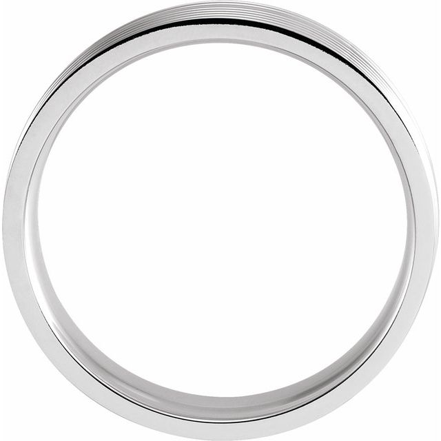 14K X1 White 5 mm Grooved Band Size 9