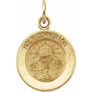 14K Yellow 12 mm Round Holy Communion Medal