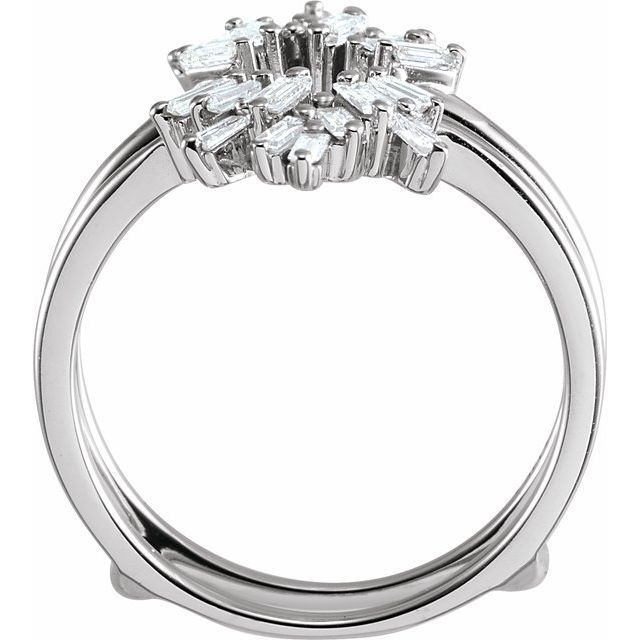 14K White 1/2 CTW Natural Diamond Ring Guard