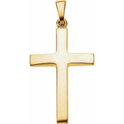 18k Yellow Cross Pendant