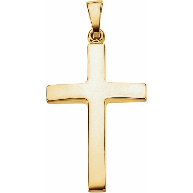 18k Yellow Cross Pendant