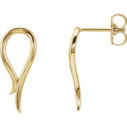 14K Yellow Freeform Earrings