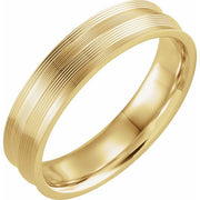 14K Yellow 5 mm Grooved Band Size 9