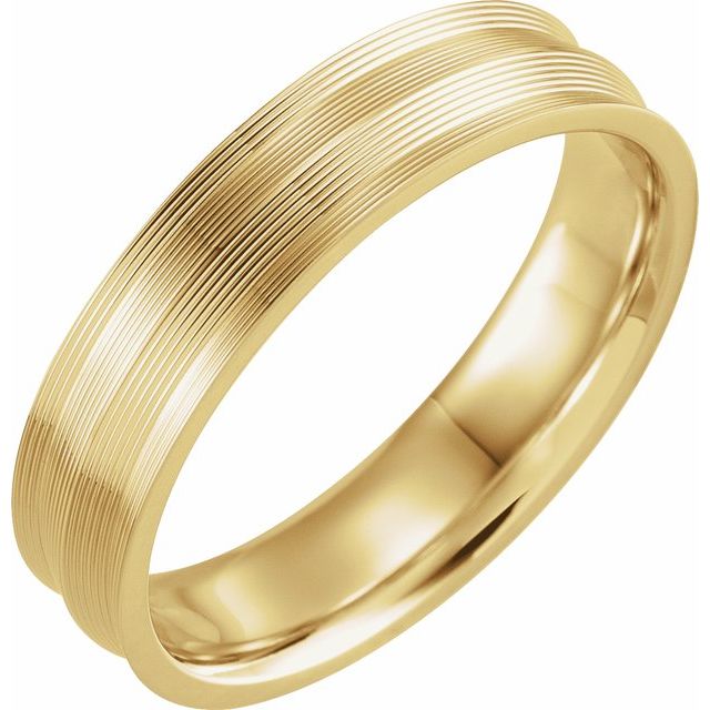 14K Yellow 5 mm Grooved Band Size 9