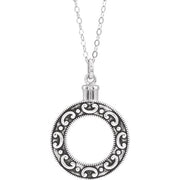 Sterling Silver Celebration of Life Ash Holder 18' Necklace