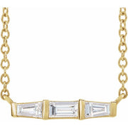 14K Yellow 1/8 CTW Natural Diamond Bar 18' Necklace