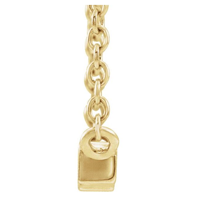 14K Yellow 1/8 CTW Natural Diamond Bar 18' Necklace