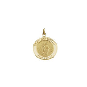 14K Yellow 15 mm Round St. John the Baptist Medal