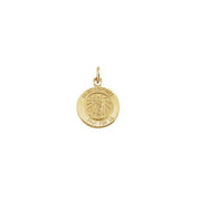 14K Yellow 12 mm Round St. Raphael Medal
