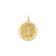 14K Yellow 25 mm Round St. Andrew Medal