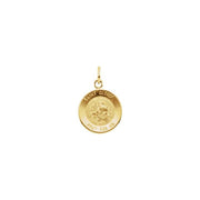 14K Yellow 12 mm Round St. George Medal