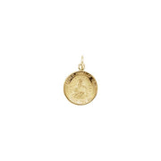14K Yellow 12 mm Sacred Heart of Mary Medal