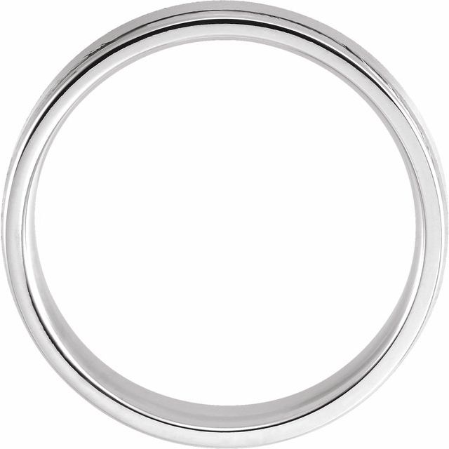 14K White 5 mm Grooved Band Size 10.5