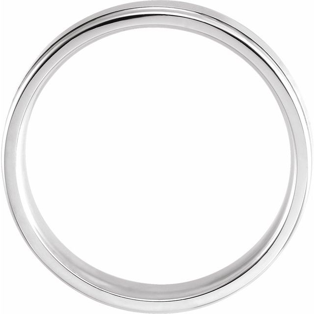 14K White 5 mm Grooved Band Size 10