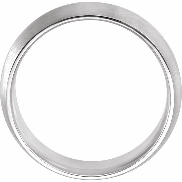 14K White 8 mm Knife-Edge Band with Satin Finish Size 11.5