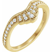 14K Yellow 1/5 CTW Natural Diamond Contour Band