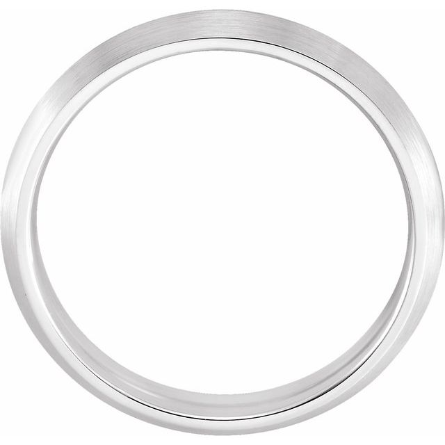 14k White 4 Mm Knife-edge Band With Satin Finish Size 8