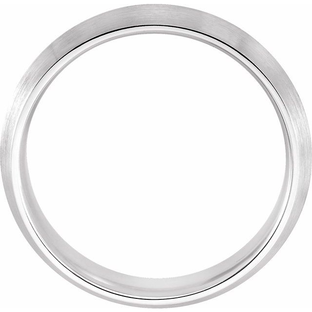 14K White 6 mm Knife-Edge Band with Satin Finish Size 9