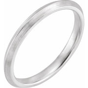 Sterling Silver 2.5 mm Knife-Edge Band with Satin Finish Size 7