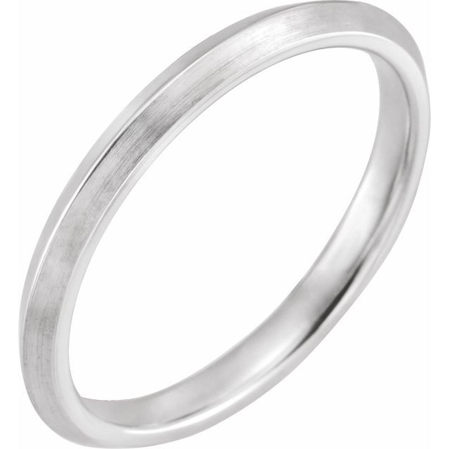 Sterling Silver 2.5 mm Knife-Edge Band with Satin Finish Size 7