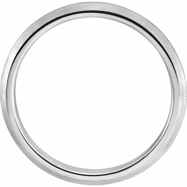 14K White 2.5 mm Knife-Edge Band with Satin Finish Size 6