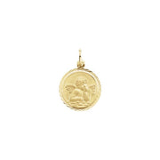 14K Yellow 18 mm Angel Medal
