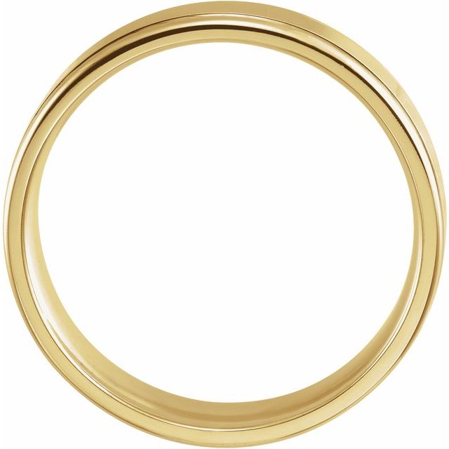 14K Yellow 6 mm Grooved Band Size 12