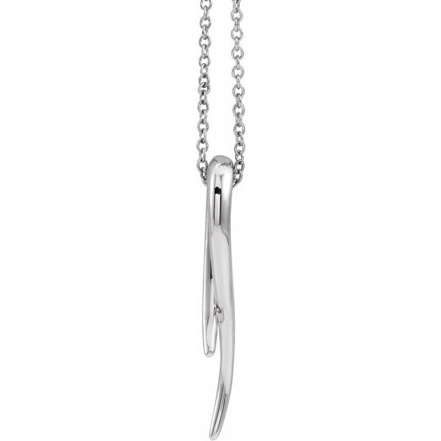 14K White Freeform 16-18' Necklace