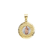 14K Yellow/Rose 15 mm First Holy Communion Medal