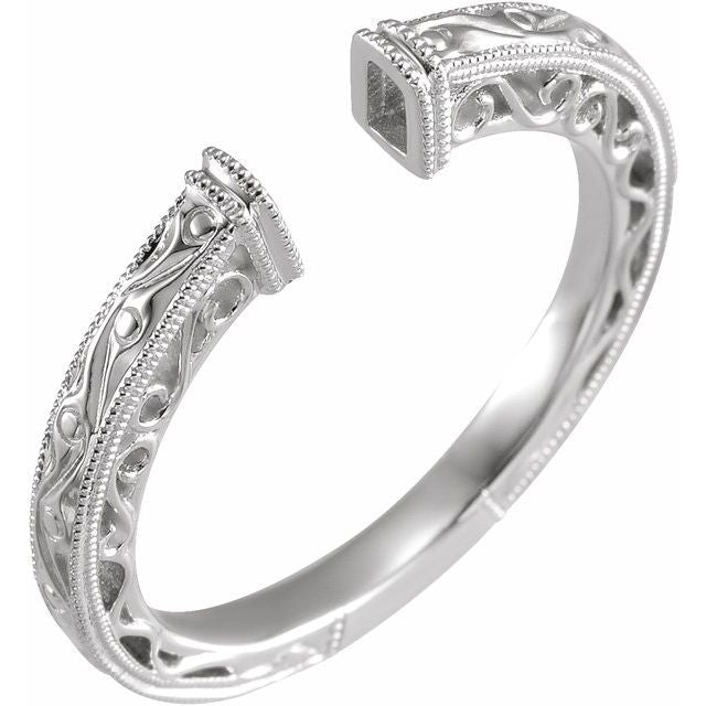 14K White Open ShanK