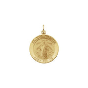 14K Yellow 18 mm Round St. Jude Thaddeus Medal