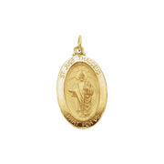 14K Yellow 23.5x16 mm Oval St. Jude Thaddeus Medal