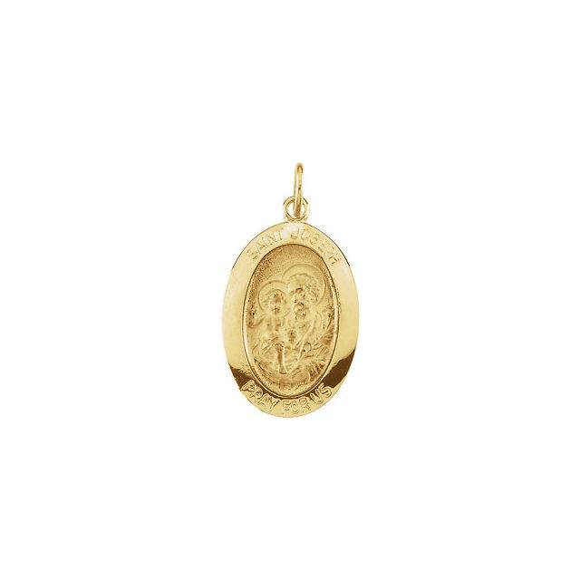 14K Yellow 19x13.5 mm St. Joseph Medal