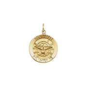14k Yellow 18 Mm Holy Spirit Medal