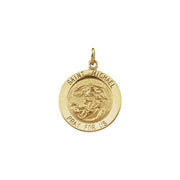 14k Yellow 18 Mm St. Michael Medal