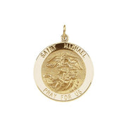 14K Yellow 25 mm St. Michael Medal
