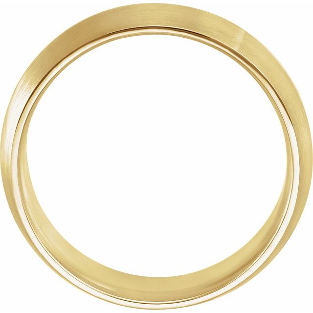 14K Yellow 8 mm Knife-Edge Band with Satin Finish Size 10