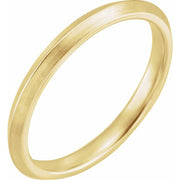 14K Yellow 2.5 mm Knife-Edge Band with Satin Finish Size 6