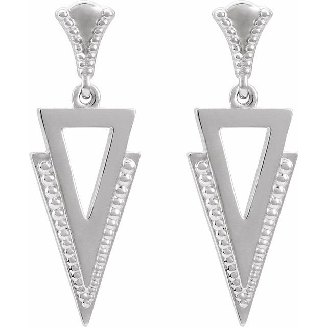 Sterling Silver Geometric Dangle Earrings