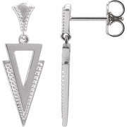 Sterling Silver Geometric Dangle Earrings