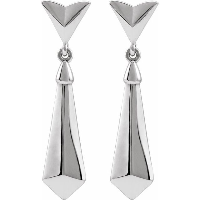 Sterling Silver Geometric Dangle Earrings
