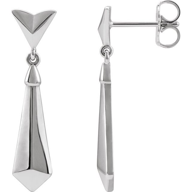 Sterling Silver Geometric Dangle Earrings
