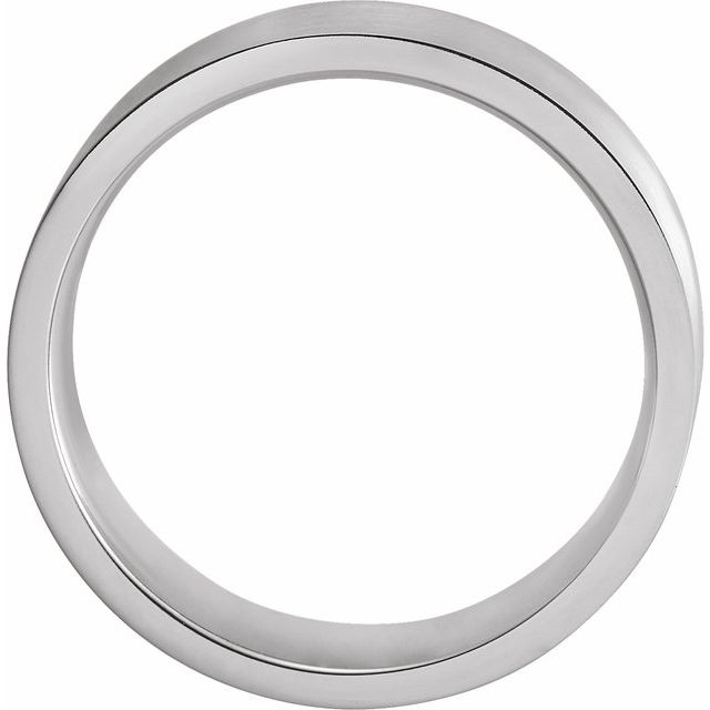 Sterling Silver 7 mm Concave Edge Band with Satin Finish Size [cv