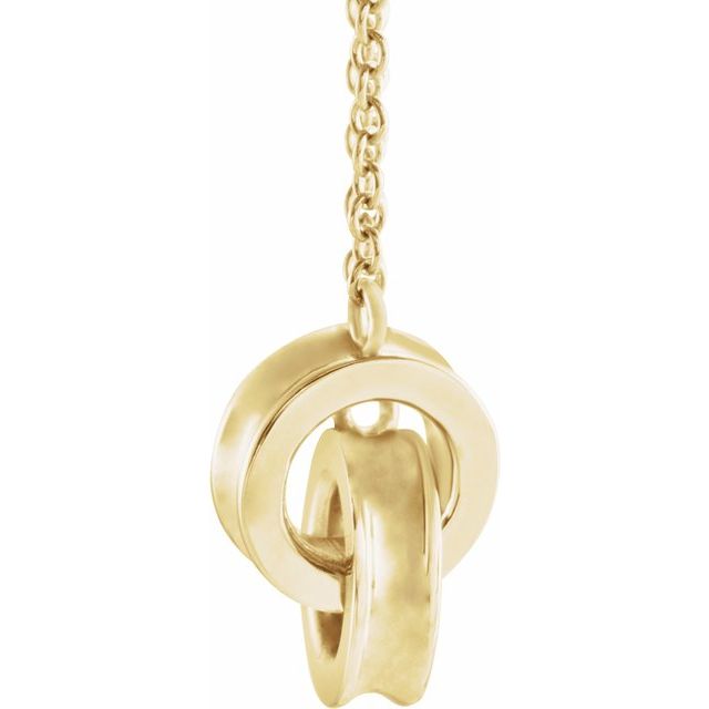 14K Yellow Interlocking Circle 18' Necklace