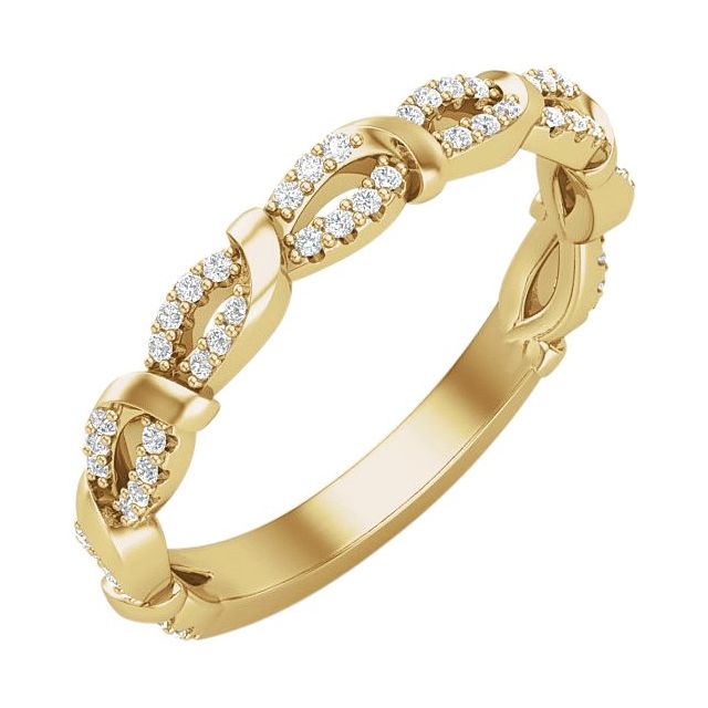 14K Yellow 1/5 CTW Natural Diamond Anniversary Band